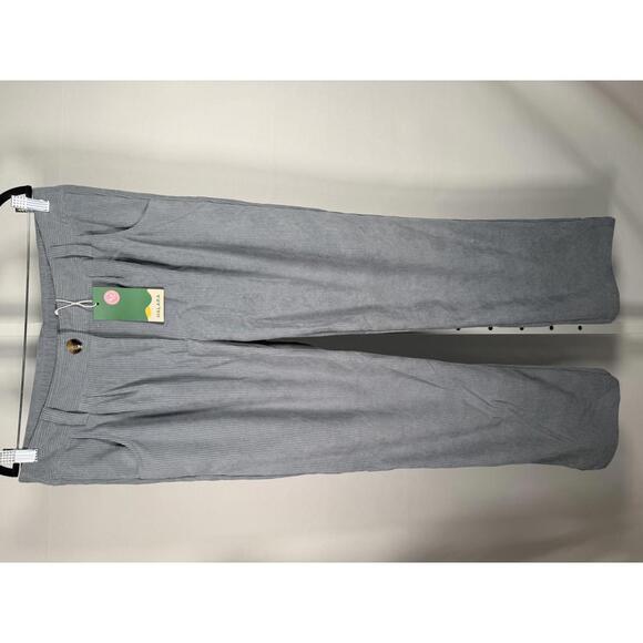 NWT Halara Mid Rise Zipper Pocket Corduroy Casual Pants Cloud Gray Blue Size L - Picture 2 of 11